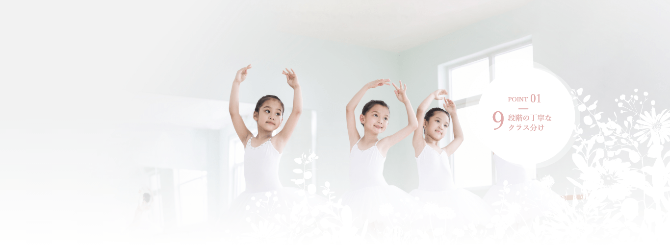 カリキュラム・POINT-01・9段階の丁寧なクラス分け