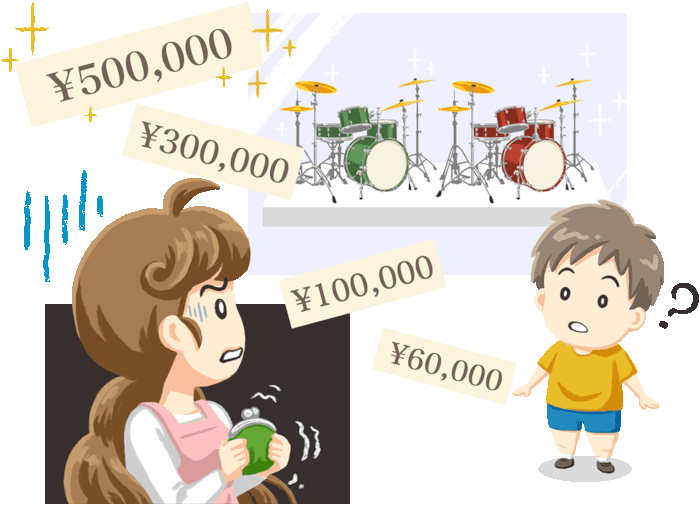 ¥60,000 ¥100,000 ¥300,000 ¥500,000
