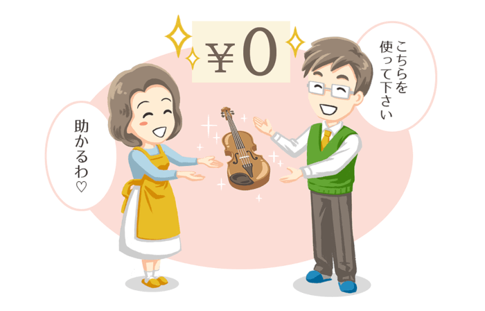 「こちらを使って下さい」「助かるわ」